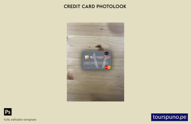 listo para imprimir plantilla frontal de aspecto fotográfico mastercard del B 17